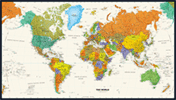 Contemporary World Wall Maps