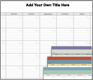1 Month Calendars
