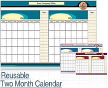 Reusable Two Month Calendar