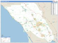 Sonoma County, CA Wall Map Zip Code