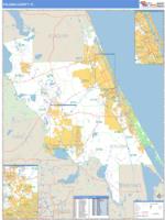 Volusia County, FL Wall Map Zip Code