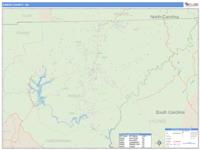 Rabun County, GA Wall Map Zip Code