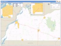 Cass County, IL Wall Map Zip Code