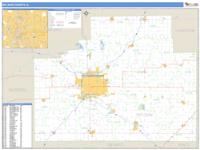 McLean County, IL Wall Map Zip Code