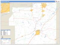 Morgan County, IN Wall Map Zip Code