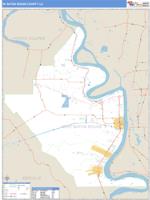 W. Baton Rouge County, LA Wall Map Zip Code