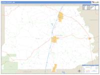 Copiah County, MS Wall Map Zip Code