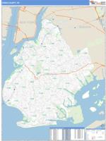 Kings County, NY Wall Map Zip Code