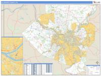 Allegheny County, PA Wall Map Zip Code