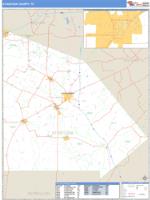 Atascosa County, TX Wall Map Zip Code