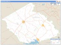 Burleson County, TX Wall Map Zip Code
