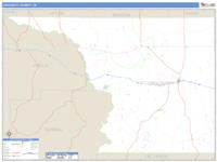 Crockett County, TX Wall Map Zip Code