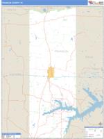 Franklin County, TX Wall Map Zip Code