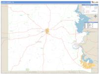 Llano County, TX Wall Map Zip Code