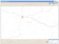 Sutton County, TX Wall Map Zip Code