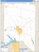 Titus County, TX Wall Map Zip Code
