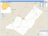 Mineral County, WV Wall Map Zip Code