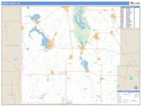 Dodge County, WI Wall Map Zip Code