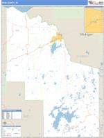 Iron County, WI Wall Map Zip Code