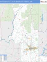 Spokane-Spokane Valley Metro Area Wall Map