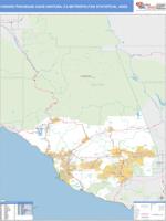 Oxnard-Thousand Oaks-Ventura Metro Area Wall Map