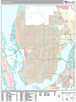 Cape Coral Wall Map Zip Code