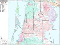 Clearwater Wall Map Zip Code