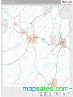 Covington County, AL Wall Map Zip Code