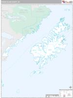 Kodiak Island County, AK Wall Map Zip Code