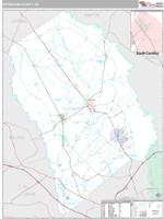 Effingham County, GA Wall Map Zip Code