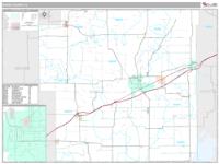 Bond County, IL Wall Map Zip Code