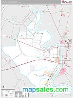 W. Baton Rouge County, LA Wall Map