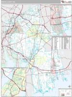 Bristol County, MA Wall Map Zip Code