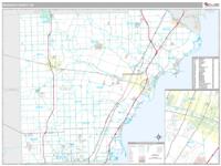 Monroe County, MI Wall Map Zip Code