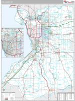 Erie County, NY Wall Map Zip Code