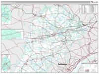 Chester County, PA Wall Map Zip Code