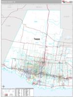 Hidalgo County, TX Wall Map Zip Code
