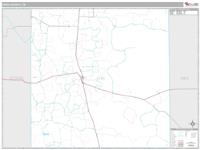 King County, TX Wall Map Zip Code