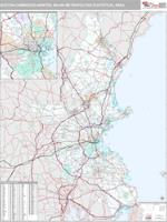Boston-Cambridge-Newton Metro Area Wall Map