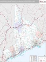 Bridgeport-Stamford-Norwalk Metro Area Wall Map