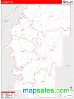 Hale County, AL Wall Map Zip Code
