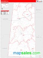 Lamar County, AL Wall Map Zip Code