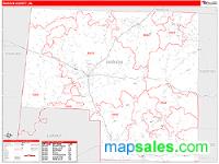 Marion County, AL Wall Map