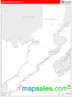 Lake and Peninsula County, AK Wall Map Zip Code
