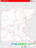 Ouachita County, AR Wall Map Zip Code