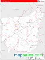 Franklin County, GA Wall Map Zip Code