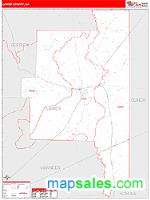 Lanier County, GA Wall Map Zip Code