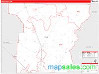 Lee County, GA Wall Map Zip Code
