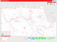 Pickens County, GA Wall Map Zip Code