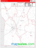 Thomas County, GA Wall Map Zip Code